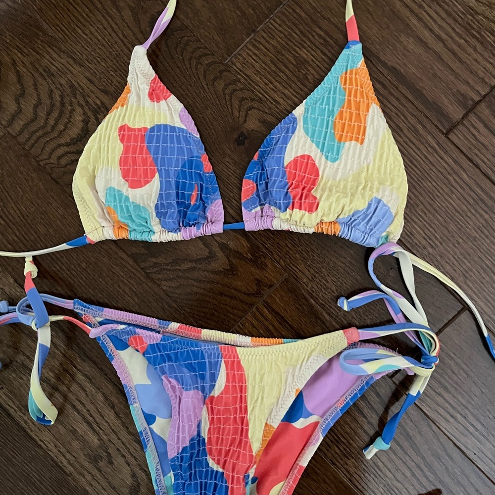 Multi Colored Triangle Bikini Set - image 5